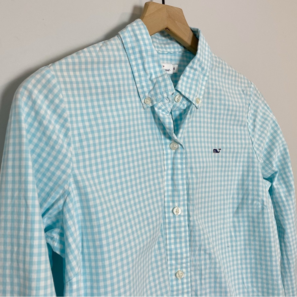 Vineyard Vines Blue/White Gingham Button Down - Picture 5 of 10